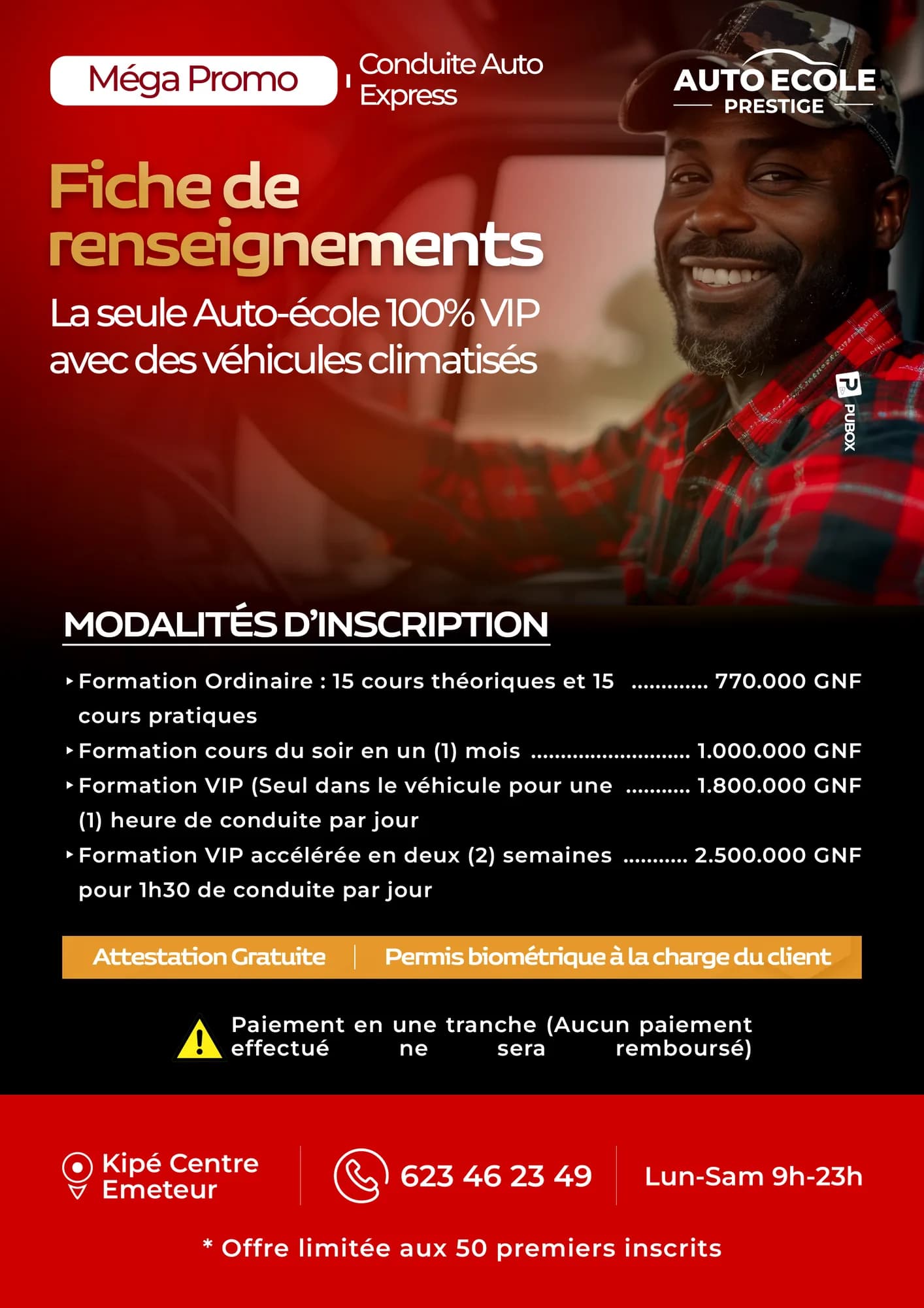 Fiche de renseignements