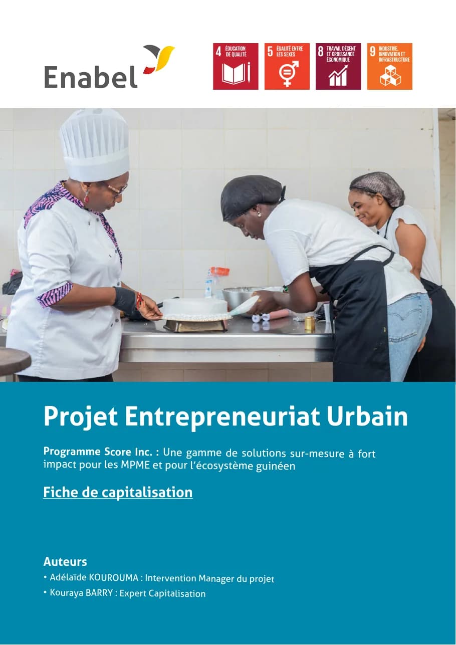 Projet Entrepreneuriat Urbain — Score Inc.